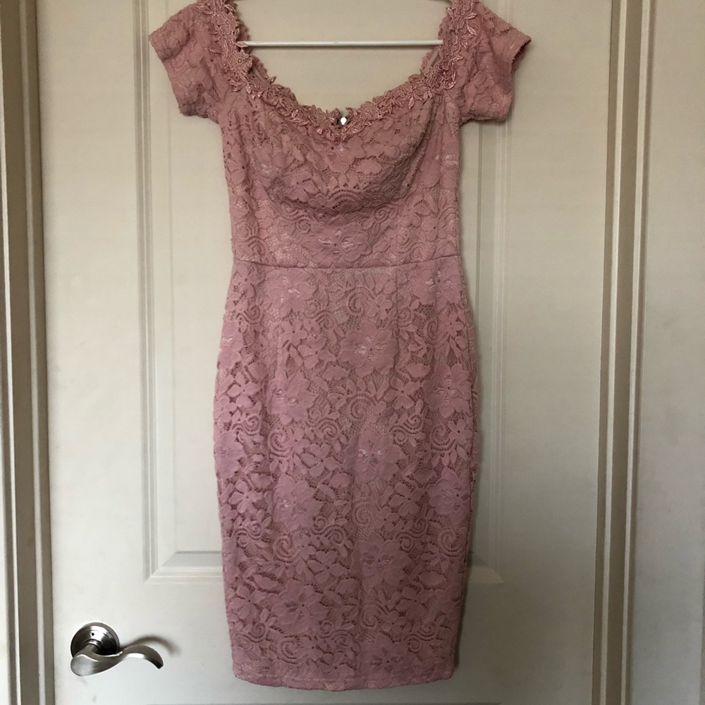 Pink mini dress